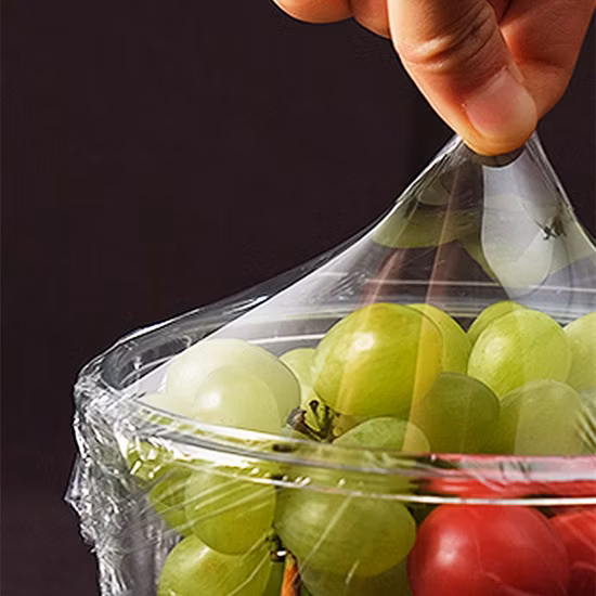Pellicola per alimenti in plastica per alimenti freschi Pellicola trasparente in PVC per alimenti, pellicola trasparente per frutta e verdura