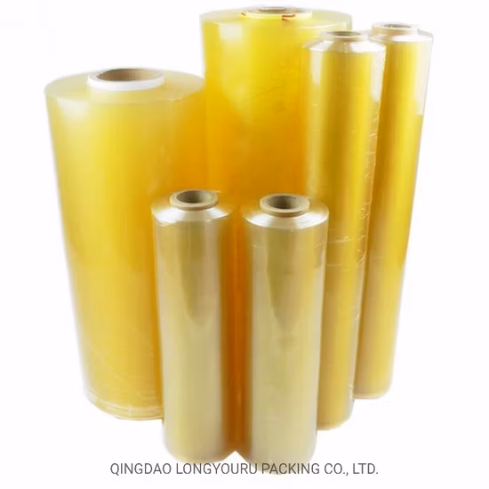 Pellicola per alimenti in plastica trasparente elasticizzata in PVC Pellicola in PVC da 10 mic